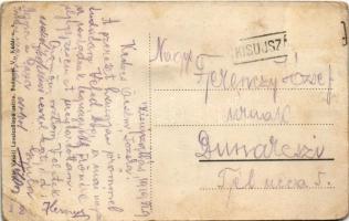 1929 Kisújszállás, Piac tér árusokkal, templom, az előtérben kihirdetés és felolvasás rendőr jelenlé...