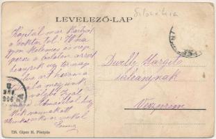 1906 Bakóvár, Bachóvár, Bacova; templom, Wallachy Frigyes üzlete és saját kiadása / church, publishe...