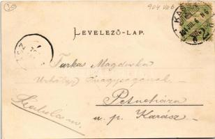 1904 Kassa, Kosice; látkép. László Béla kiadása / general view (fl)