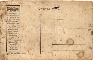 Eufon tölcsér nélküli éneklő-, zenélő-, beszélőgép. Musica részvénytársaság reklámja, Sternberg Dezs...