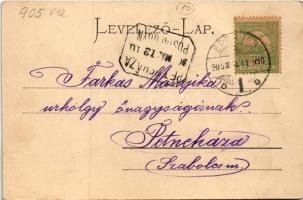 1905 Szepesváralja, Spisské Podhradie; Szepes vára. Szoller Géza kiadása / Zipser Schloss / Spissky ...