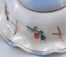 Antik festett lámpabúra, eredeti foglalattal, d: 25 cm