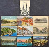 ~760 db régi városképes lap, vegyes országok közte több Ausztria, Svájc, Belgium