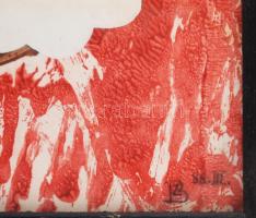 Olvashatatlan (ZB monogram?) jelzéssel: Geometria és gesztus. Vegyes technika, papír, üvegezett fake...