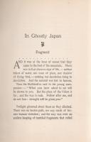 Hearn, Lafcadio: 
In Ghostly Japan.
London, 1906. Kegan Paul, Trench, Trübner & Co. Ltd. (The ...