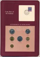 Hongkong 1979-1982. 5c-5D (7xklf), "Coin Sets of All Nations" forgalmi szett felbélyegzett kartonlapon T:UNC,AU patina  Hong Kong 1979-1982. 5 Cents - 5 Dollar (7xdiff) "Coin Sets of All Nations" coin set on cardboard with stamp C:UNC,AU patina