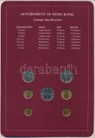 Hongkong 1979-1982. 5c-5D (7xklf), "Coin Sets of All Nations" forgalmi szett felbélyegzett...