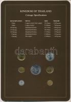 Thaiföld ~1975-1980. 1s-5B (6xklf), "Coin Sets of All Nations" forgalmi szett felbélyegzet...