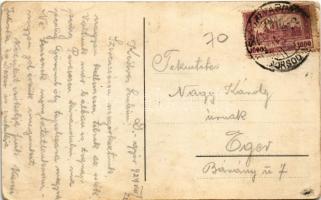 1924 Pereces (Miskolc), bányatelepi vasútállomás, kisvasút gőzmozdony, vonat (EB)