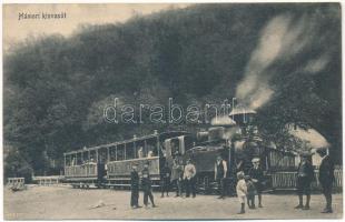 1926 Lillafüred (Miskolc), Hámori kisvasút, gőzmozdony, vonat. Orosz Ferenc felvétele és kiadása