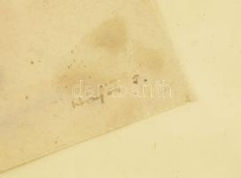 Hajós Imre László (1905-1977): Kalapos hölgy portréja. Akvarell, papír, jelzett. Üvegezett fakeretbe...