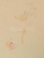 Hajós Imre László (1905-1977): Kalapos hölgy portréja. Akvarell, papír, jelzett. Üvegezett fakeretbe...