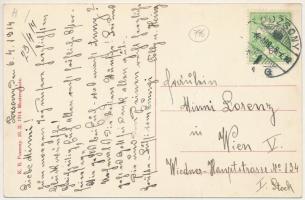 1914 Pozsony, Pressburg, Bratislava; Pozsony-Országhatárszéli Helyiérdekű Villamos Vasút (POHÉV) vas...