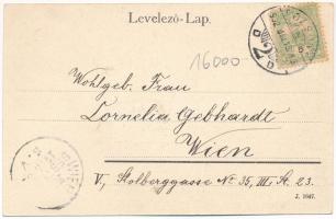 1902 Pozsony, Pressburg, Bratislava; Újvárosi pályaudvar, vasútállomás, villamos. Duschinsky G. kiad...