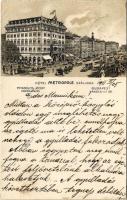 1911 Budapest VII. Hotel Metropole Szálloda. Rákóczi út 58. litho (fl)