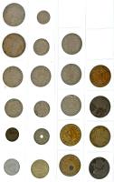 Románia 1947. 50b bronz + 20db vegyes külföldi, többségében román érme T:AU-F patina Romania 1947. 50 Bani bronze + 20pcs mixed foreign, mostléy Romanian coins C:AU-F patina