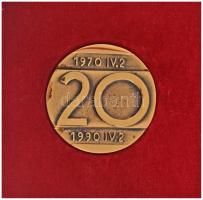 1990. "Budapest Közlekedési Vállalat - Metró / 1970 IV. 2 - 1990. IV. 2." kétoldalas, öntö...