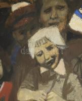 Scholz Erik (1926-1995): Ingyenelőadás proletárgyerekek részére cirkuszban, 1919-ben. Olaj, vászon, ...