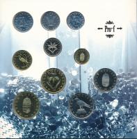 1996. 10f-100Ft 10klf db "50 éves a forint" forgalmi sor dísztokban. A belső tokon a ragas...