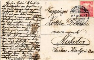 1917 Besztercebánya, Banská Bystrica; Állami polgári fiú iskola. Havelka József kiadása / boy school...