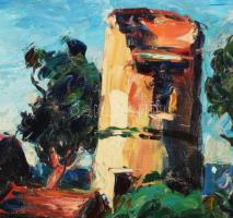 Vágh-Weinmann Mihály, Maurice (1899-1986): Napfényes táj. Olaj, vászon, jelzett. Fakeretben. 46x55 c...