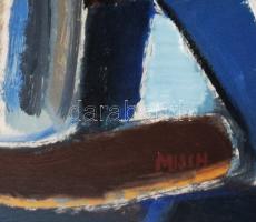 Misch Ádám (1935-1995): Csendélet. Olaj, farost, jelezve jobbra lent (Misch), hátoldalán Képcsarnok ...