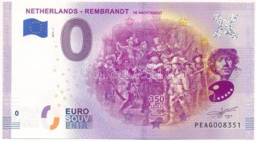 Hollandia 2019. 0E szuvenír bankjegy "Rembrandt - De Nachtwacht" T:UNC  Netherlands 2019. 0 Euro souvenir banknote "Rembrandt - De Nachtwacht" C:UNC