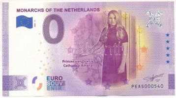 Hollandia 2020. 0E szuvenír bankjegy "Monarchs of the Netherlands - Prinses van Oranje Catharina-Amalia" T:UNC  Netherlands 2020. 0 Euro souvenir banknote "Monarchs of the Netherlands - Prinses van Oranje Catharina-Amalia" C:UNC