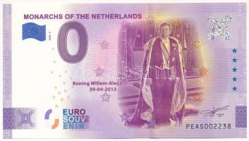 Hollandia 2020. 0E szuvenír bankjegy "Monarchs of the Netherlands - Koning Willem-Alexander" T:UNC  Netherlands 2020. 0 Euro souvenir banknote "Monarchs of the Netherlands - Koning Willem-Alexander" C:UNC