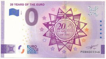 Hollandia 2022. 0E szuvenír bankjegy "20 Years of the Euro" T:UNC  Netherlands 2022. 0 Euro souvenir banknote "20 Years of the Euro" C:UNC