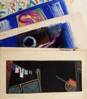 cca 1960 Hincz Gyula (1904-1986) és Toncz Tibor (1905-1979) által készített színpadi látványtervek, ...