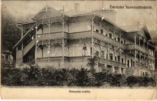 1907 Szováta-fürdő, Baile Sovata; Hunyady szálló. Hönig Bernát kiadása / hotel (EB)