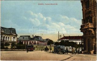 Kassa, Kosice; Ferenc József tér, villamos. Radó Béláné kiadása / square, tram (EB)