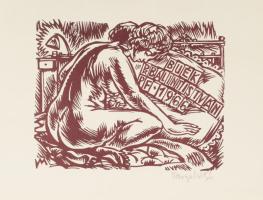 Varga Mátyás (1910-2002) és Varga Mátyás András: 75 db ex libris és kisgrafika. Klf. technikák, papí...