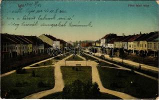 1911 Igló, Zipser Neudorf, Spisská Nová Ves; Fő tér felső része / square (EK)