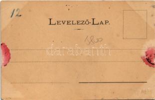 1899 (Vorläufer) Budapest XII. Svábhegy, Fogaskerekű vasút, gőzmozdony, vonat. Divald (r)