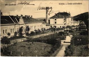 1916 Bártfa-fürdő, Bardejovské Kúpele, Bardiov, Bardejov; Kilátás a Deák szállodáról. Salgó Mór kiadása / hotels (EK)