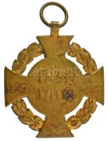 1908. "Katonai Jubileumi Kereszt" aranyozott bronz kitüntetés mellszalag nélkül T:VF Hunga...