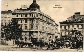 1911 Fiume, Rijeka; Piazza Zichy / square (szakadás / tear)