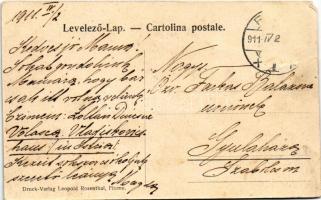 1911 Fiume, Rijeka; Piazza Zichy / square (szakadás / tear)