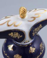 Zsolnay Pompadour kétágú gyertyatartó. Jelzett, 25x21 cm