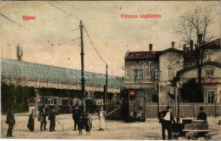 Budapest IV. Újpest, villamos végállomás. Selley Károly fényképészeti műterme kiadása (r)