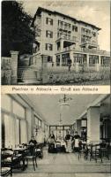 Abbazia, Opatija; Hotel Union szálloda, étterem és kávéház, belső vendégekkel és pincérekkel, pincérnővel / hotel, restaurant and café, interior with guests and waiters, waitress (EK)