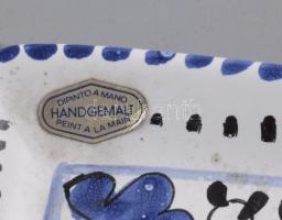 Kakasmintás kis kínáló, címkével jelzett, 18x12 cm