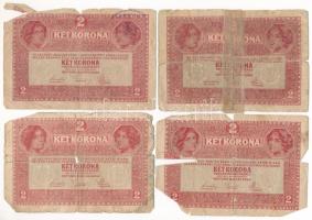 1917. 2K &quot;7000 feletti sorozatszám&quot; (4x) T:G Adamo K6