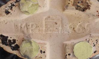 Ovális retro kisváza. Jelzett, h: 13 cm