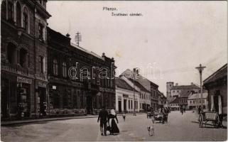 1915 Prerov, Prerau; Zerotínovo námestí / square, shop of Samuel Gartner