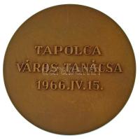 Iván István (1905-1968) 1966. "Tapolca Város Tanácsa" kétoldalas bronz emlékérem (60mm) T:...