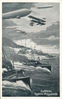 German Zeppelins accompanying warships