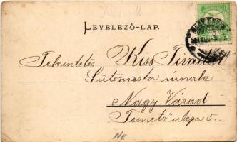 Nagyenyed, Aiud; Honvéd kaszárnya, laktanya. Fenichel Lázár kiadása / K.u.K. military barracks (EK)